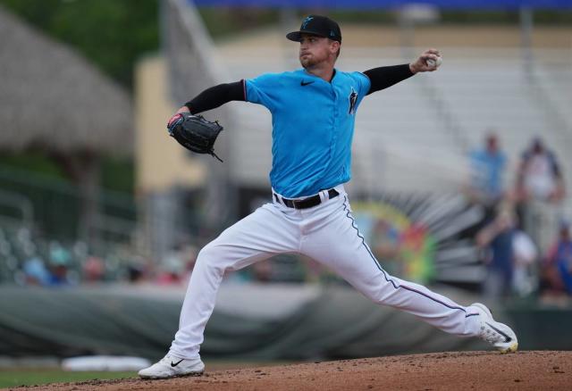 How are Miami Marlins starting pitchers during in Spring Training?