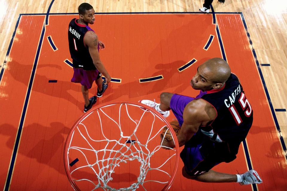 Watching Vince Carter fly helped inspire a generation of kids to pick up a basketball and start trying to soar. (Getty)