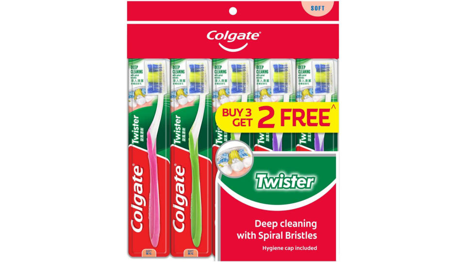 A packet of Colgate Twister Toothbrush, Soft.