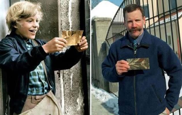 Peter Ostrum, pictured then and now, scored the dream role for a child star, playing protagonist Charlie Bucket. in Wily Wonka. Source: Warner Bros/Twitter