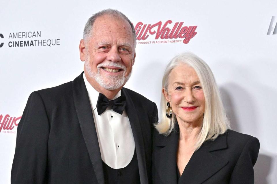 <p>Axelle/Bauer-Griffin/FilmMagic</p> Taylor Hackford and Helen Mirren at the American Cinematheque Awards in in Beverly Hills, California, on Feb. 15, 2024