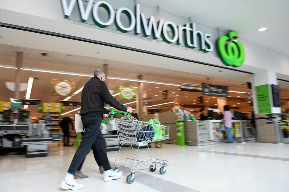 A general view of a Woolworths store in Sydney.