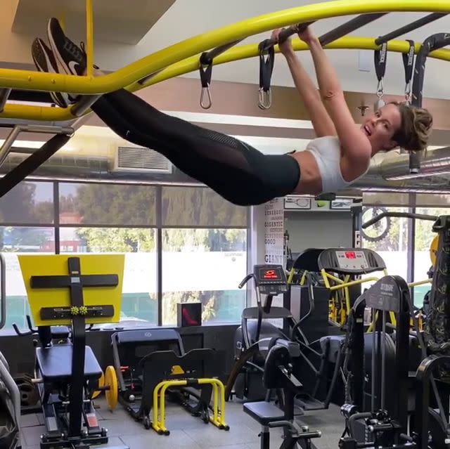 Kate Beckinsale in the gym