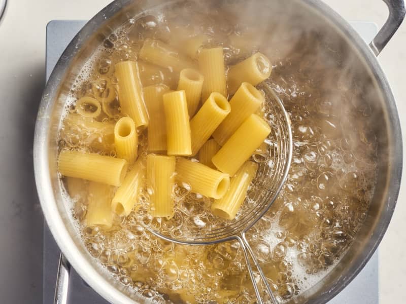 pasta boiling in water