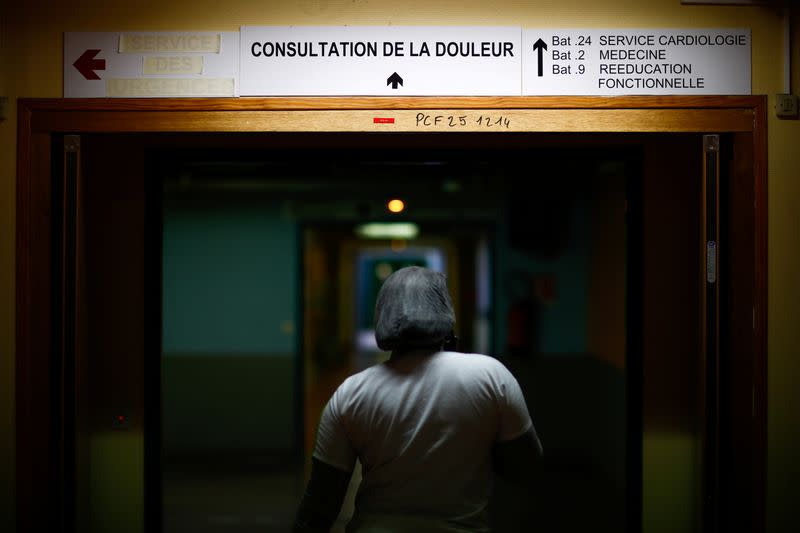 FILE PHOTO: Robert Ballanger hospital faces Covid-19 in Seine-Saint-Denis, one of France's poorest districts on the northern edge of Paris