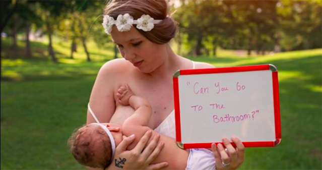 Breastfeeding mom's photo shoot almost ruined by Internet jerks