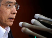 Bank of Japan (BOJ) Governor Haruhiko Kuroda attends a news conference at the BOJ headquarters in Tokyo, Japan, July 29, 2016. REUTERS/Kim Kyung-Hoon