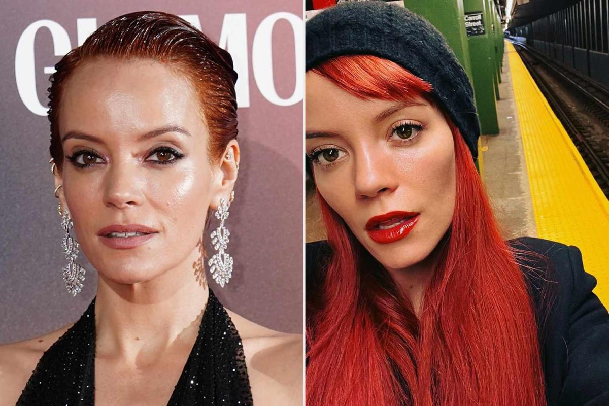 Lily Allen Debuts Ultra-Long Fiery Red Hair — and Her Hairstylist Showed  Off the Extension Process