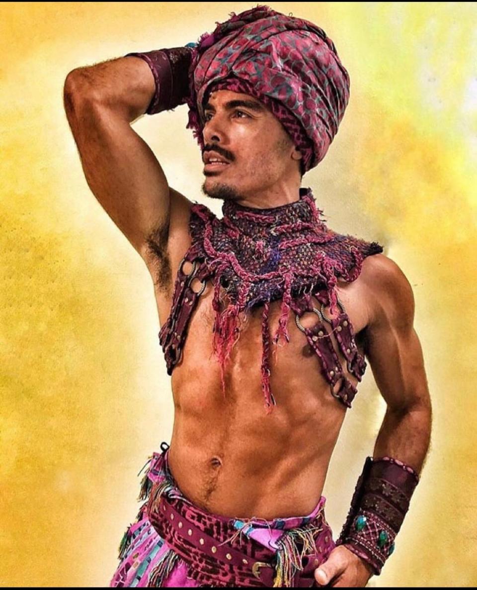 Yurel Echezarreta in Aladdin on Broadway in 2014.