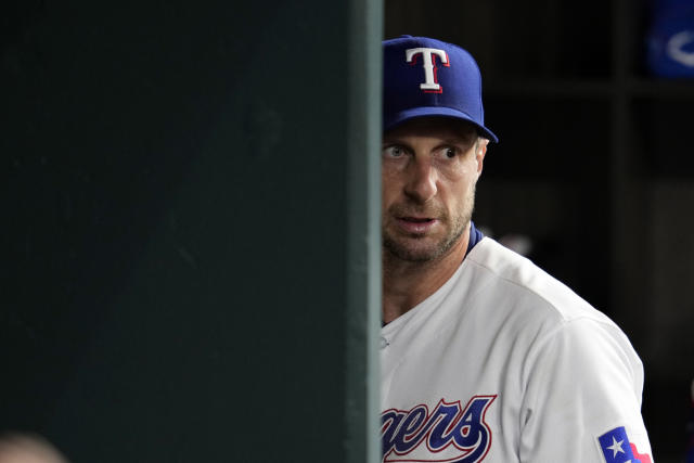 Scherzer roughed up by Astros in return from injury, leaving with Rangers  down 5 in loss