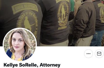 Kellye SoRelle, a volunteer with Lawyers for Trump and general counsel for the Oath Keepers, had her phone seized by the FBI. (Photo: Twitter)
