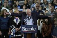 Democratic presidential candidate Bernie Sanders expressed confidence in his chances of winning the nomination despite being "disappointed" with his showing on Super Tuesday