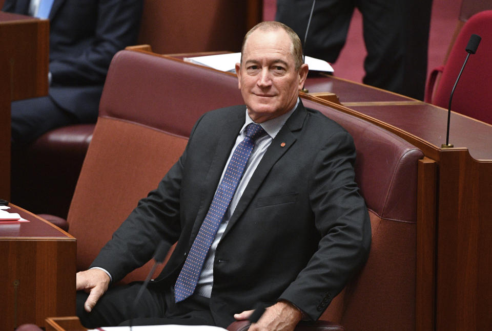 Outrage: Australian senator Fraser Anning