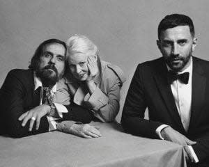 Portrait of Riccardo Tisci with Vivienne Westwood and Andreas Kronthaler - Credit: Burberry