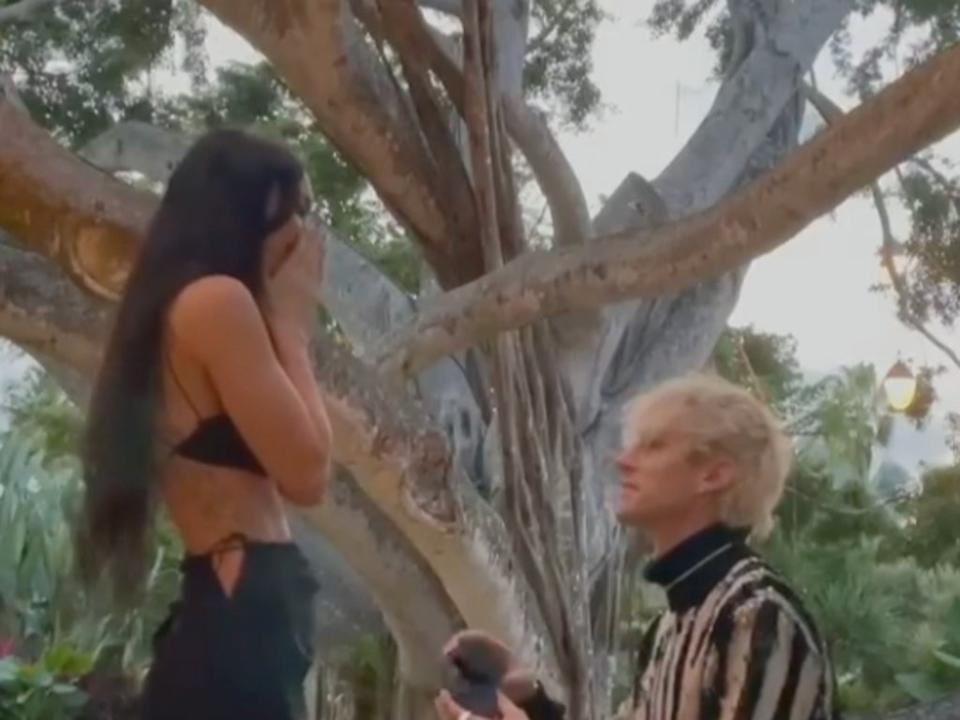 Megan Fox says she and Machine Gun Kelly ‘drank each other’s blood’ after getting engaged (Instagram @meganfox)