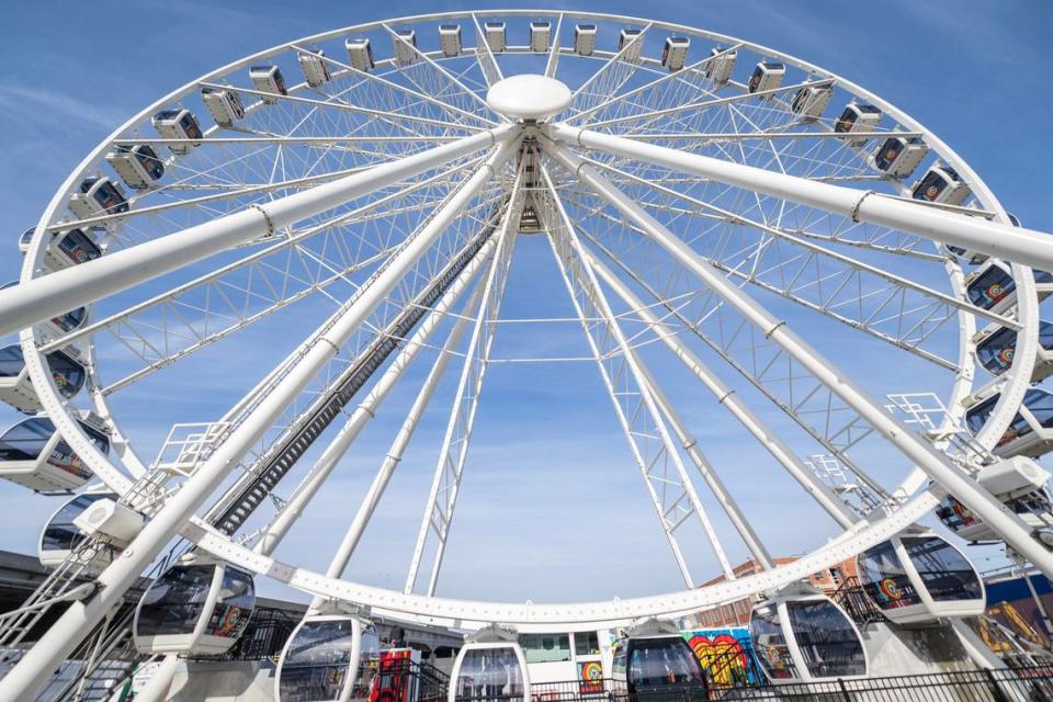 Here is the view from the base of the KC Wheel seen at Pennway Point district.