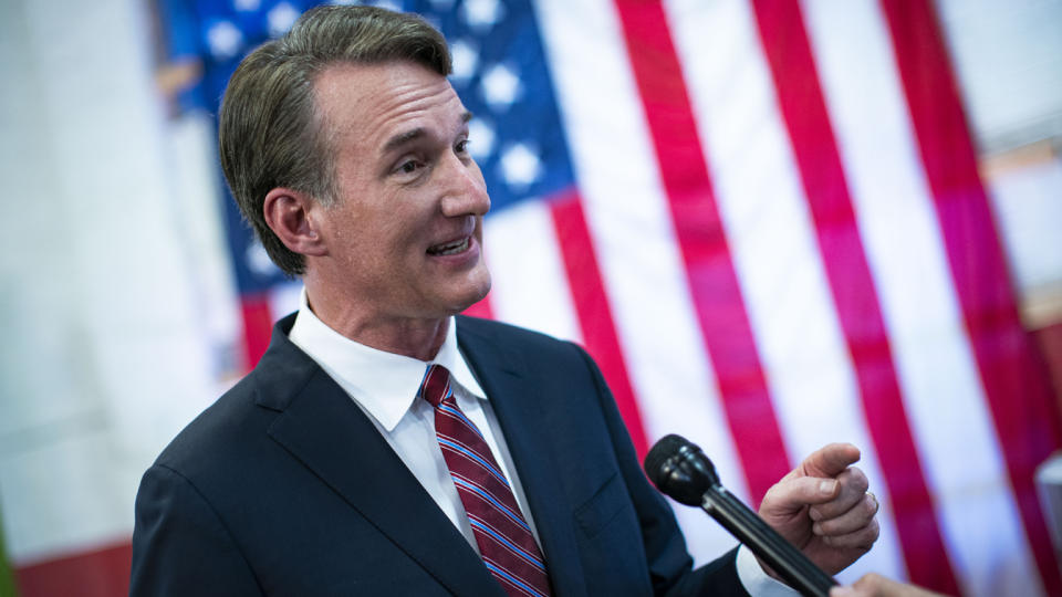 Glenn Youngkin, Republican gubernatorial candidate for Virginia, at a campaign event in Fairfax, Va., on Monday.