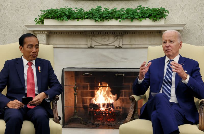 U.S. President Biden meets with Indonesian President Widodo in Washington, U.S.
