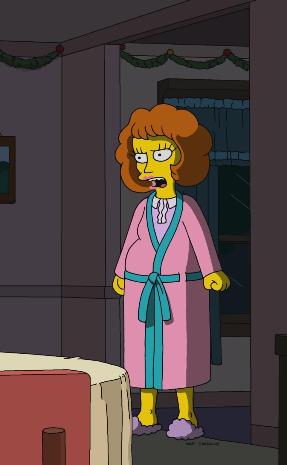 Maude Flanders in "The Simpsons."