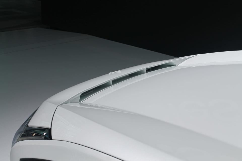 The Polestar 3 electric SUV's front wing.