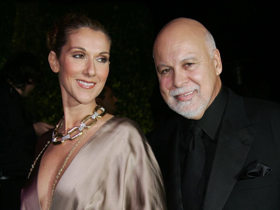 Celine Dion and husband Rene Angelil arrives at the 2007 Vanity Fair Oscar Party at Mortons on February 25, 2007 in West Hollywood, California