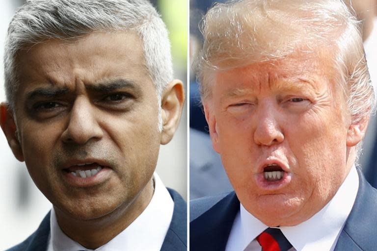 Sadiq Khan brands Donald Tump a 'poster boy for racists' as feud reignites amid London stabbings