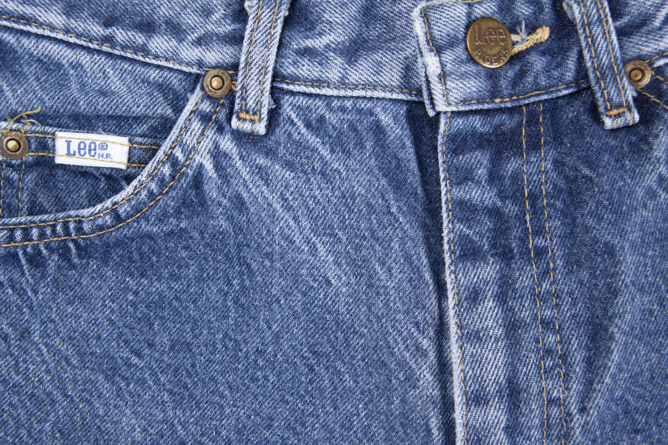 Chillicothe, Ohio, USA - March 20,2011: Close-up of the front of a pair of Lee Misses Riders, manufactured by Lee Jeans.