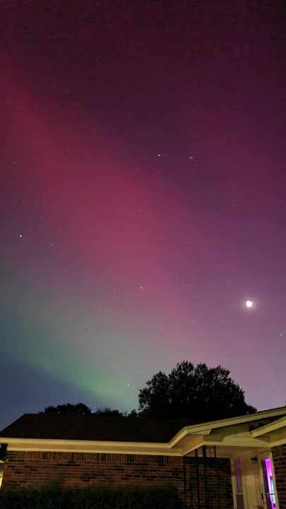 Northern lights in Arkansas City on May 10, 2024 (Courtesy: Chris White)