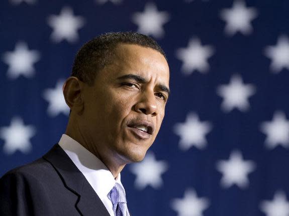 President Barack Obama spoke at the Operations and Checkout Building at NASA Kennedy Space Center in Cape Canaveral, Fla. on Thursday, April 15, 2010.