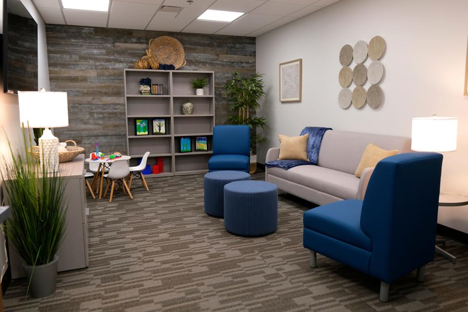 A family therapy room at The Steven A. Cohen Military Family Clinic at Red Rock in Oklahoma City.