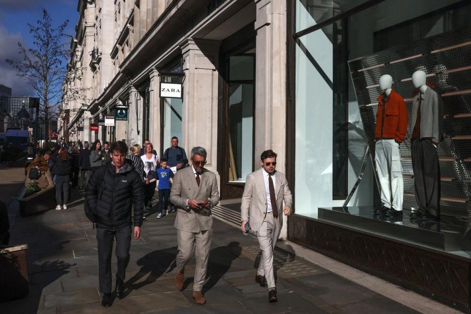 Regent Street: West End bosses are furious  that the “tourist tax” will nto be reversed (AFP via Getty Images)