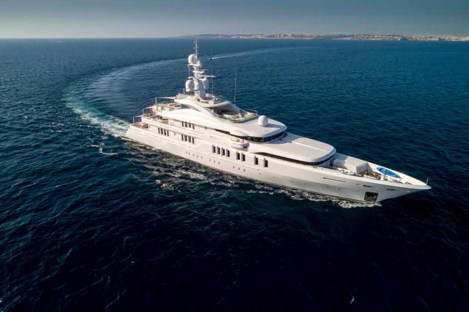 The Talisman C is one of the largest yachts at this year's Palm Beach International Boat Show, at 231.6 feet.