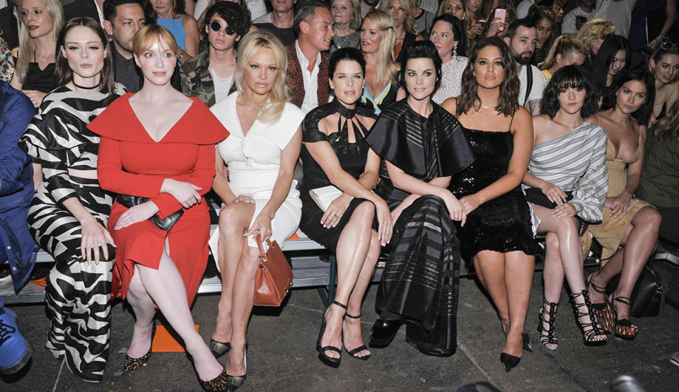 Coco Rocha, Christina Hendricks, Pamela Anderson, Neve Campbell, Jaimie Alexander and Leigh Lezark