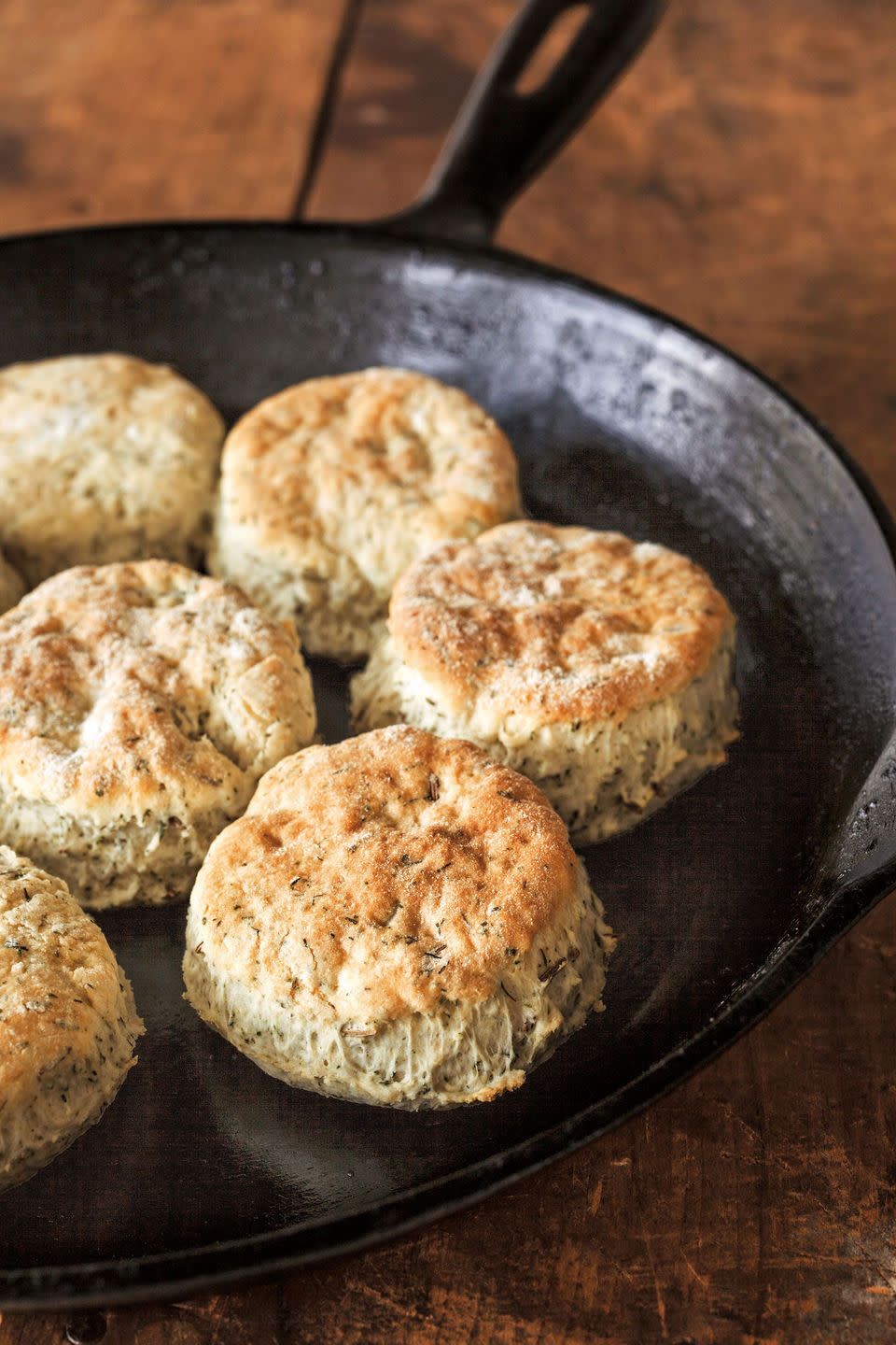 <p>Fresh herbs gussy up these classic buttermilk favorites. </p><p><strong><a href="https://www.countryliving.com/food-drinks/recipes/a4797/caraway-dill-biscuits-recipe-clv0314/" rel="nofollow noopener" target="_blank" data-ylk="slk:Get the recipe for Caraway-Dill Biscuits;elm:context_link;itc:0;sec:content-canvas" class="link ">Get the recipe for Caraway-Dill Biscuits</a>.</strong></p>