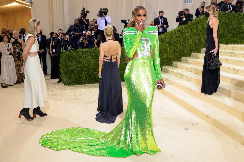 Ciara attends The 2021 Met Gala Celebrating In America: A Lexicon Of Fashion at Metropolitan Museum of Art on September 13, 2021 in New York City.