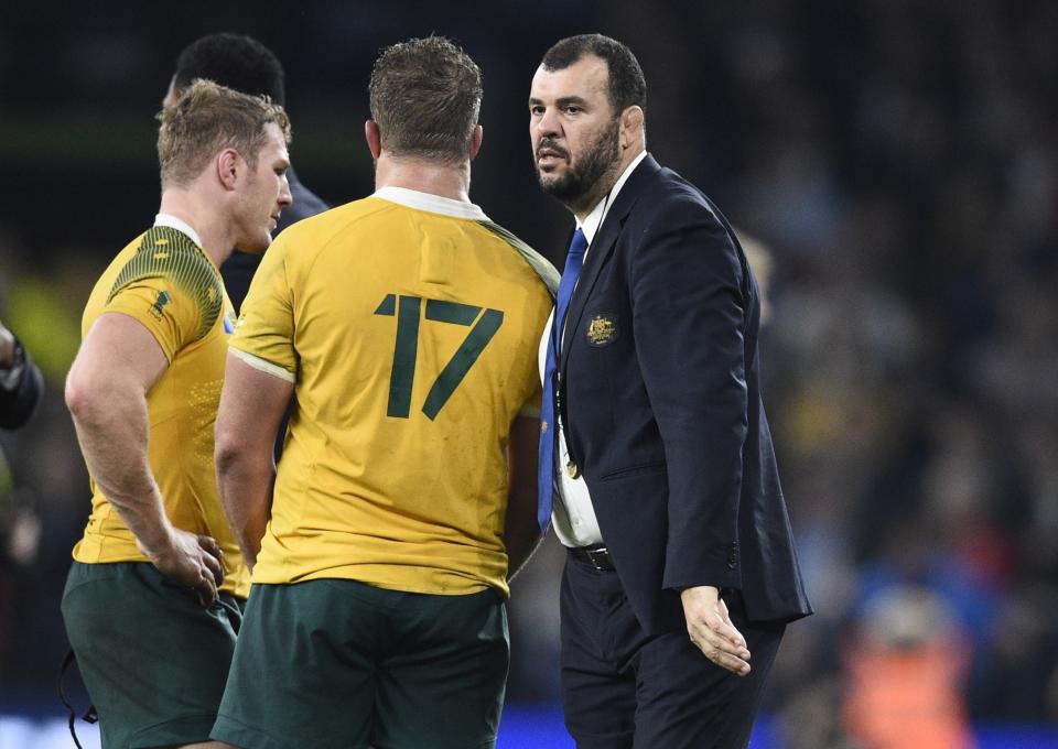 Michael Cheika at the Rugby World Cup in 2015.