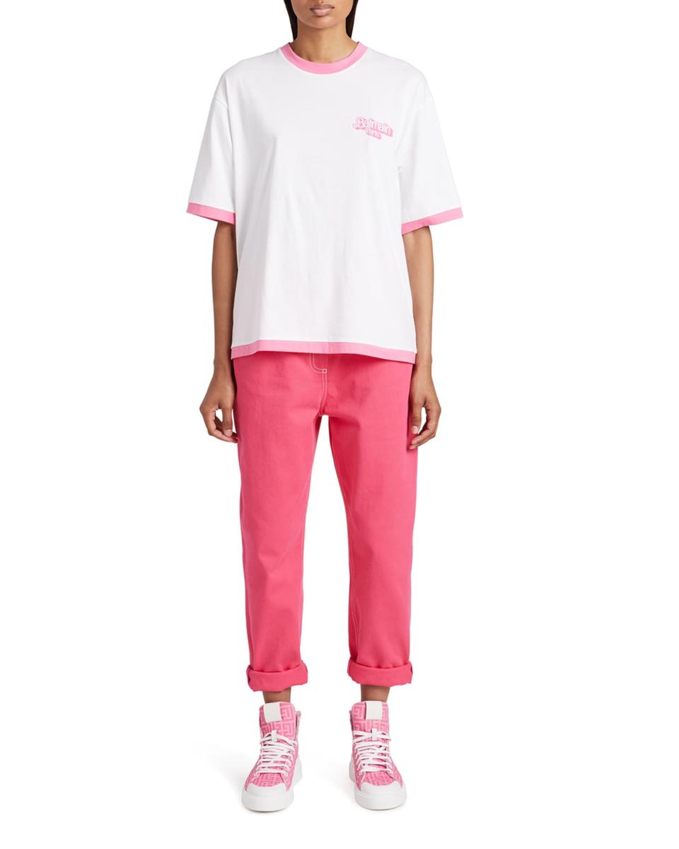 <p><a href="https://go.redirectingat.com?id=74968X1596630&url=https%3A%2F%2Fwww.neimanmarcus.com%2Fp%2Fbalmain-x-barbie-bicolor-logo-print-oversized-t-shirt-prod247050335&sref=https%3A%2F%2Fwww.townandcountrymag.com%2Fleisure%2Farts-and-culture%2Fg44651070%2Fbest-barbie-movie-merch%2F" rel="nofollow noopener" target="_blank" data-ylk="slk:Shop Now;elm:context_link;itc:0;sec:content-canvas" class="link ">Shop Now</a></p><p>Balmain x Barbie Bicolor Logo-Print Oversized T-Shirt</p><p>$325.00</p><p>neimanmarcus.com</p>