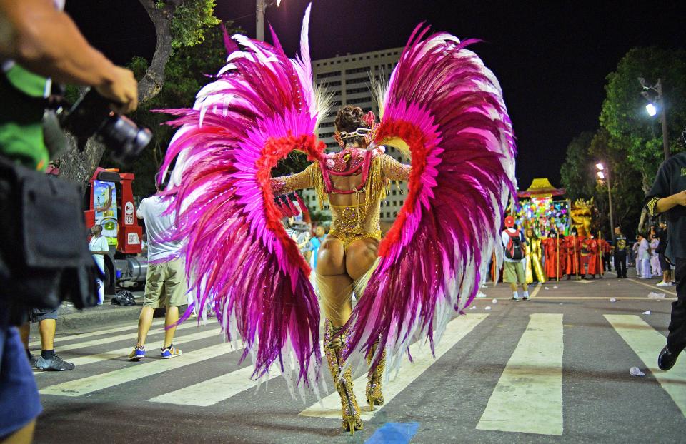 <p>Thousands of tourists fly into Brazil to catch a glimpse of the festivities.</p>