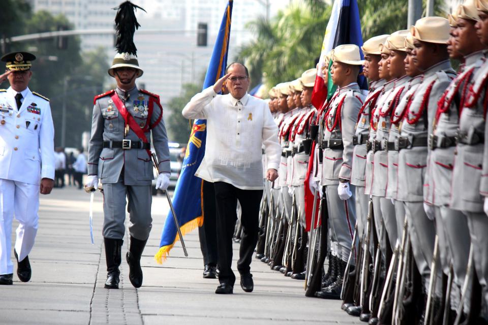 President Benigno Aquino III arrives for the celebration of the 118th Philippine Independence Day, in Rizal Park, Manila, June 12, 2016. / Credit: Gregorio Dantes Jr./Pacific Press/LightRocket/Getty