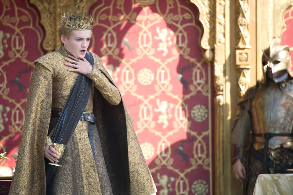 This image released by HBO shows Jack Gleeson portraying Joffrey Baratheon in a scene from ‘Game of Thrones.’ The final season premieres on Sunday. (credit HBO)