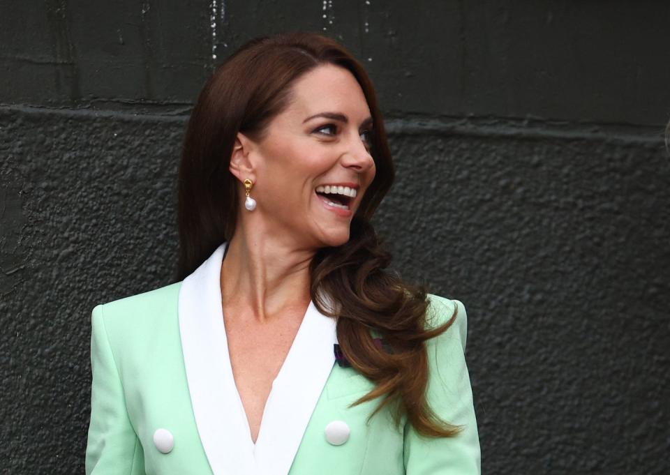 london, england july 04 catherine, princess of wales arrives to attend day two of the wimbledon tennis championships at all england lawn tennis and croquet club on july 4, 2023 in london, england photo by hannah mckay poolgetty images