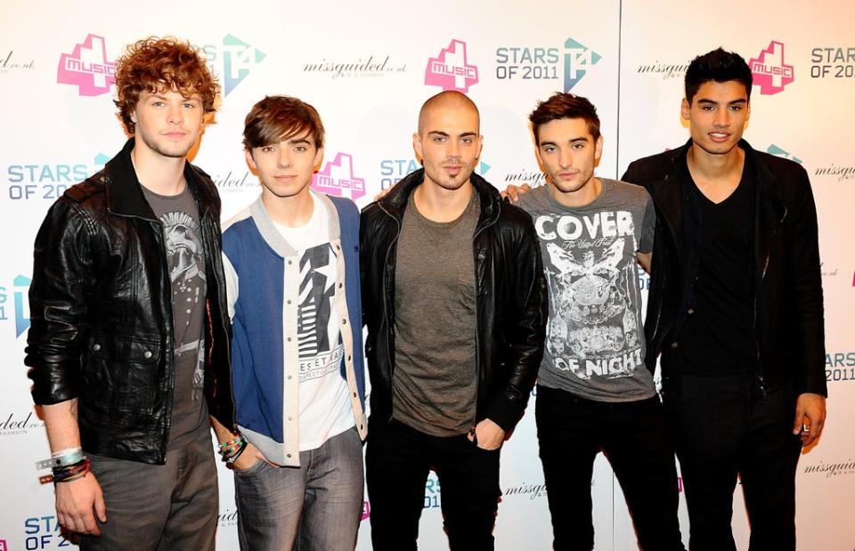 Tom Parker with his bandmates from The Wanted (PA) (PA Wire)