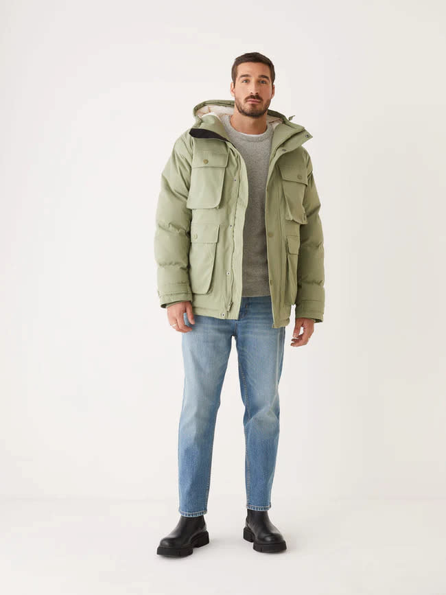 The Melville Puffer Coat (Mens). Image via Frank and Oak.