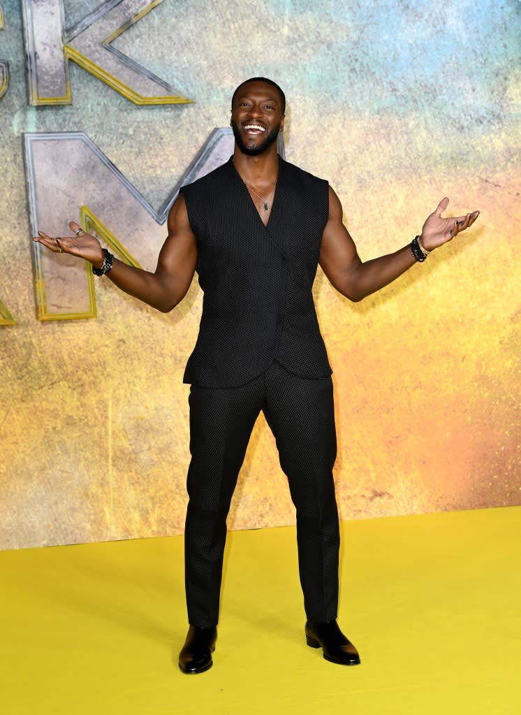 LONDON, ENGLAND - OCTOBER 18: Aldis Hodge attends the UK Premiere of "Black Adam" at Cineworld Leicester Square on October 18, 2022 in London, England. (Photo by Eamonn M. McCormack/Getty Images  for Warner Bros. )