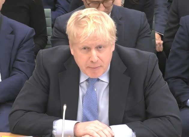 Boris Johnson gave evidence to the Privileges Committee in March.