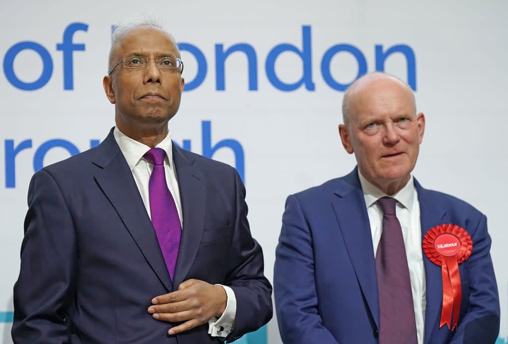 Lutfur Rahman, left, was elected mayor, defeating incumbent John Biggs, right, of Labour (Aaron Chown/PA) (PA Wire)