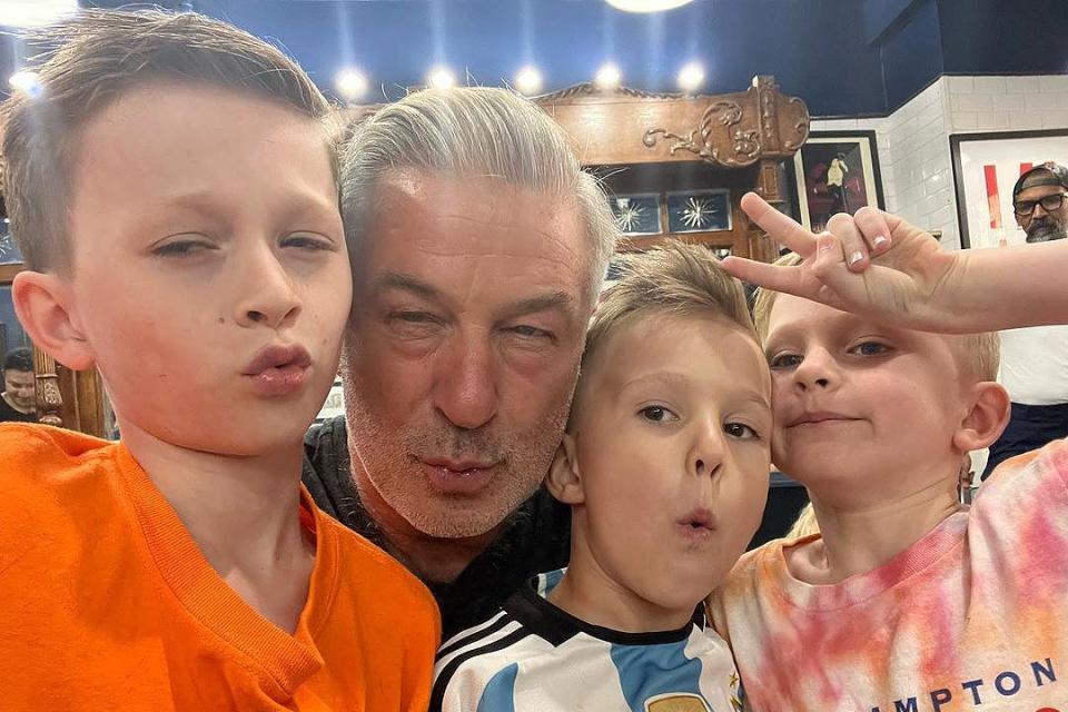 <p>Alec Baldwin/Instagram</p> Alec Baldwin and sons