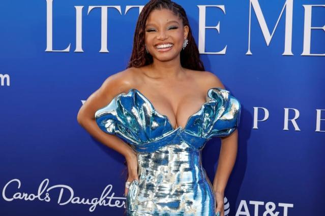 First look at Halle Bailey in The Little Mermaid as she splashes