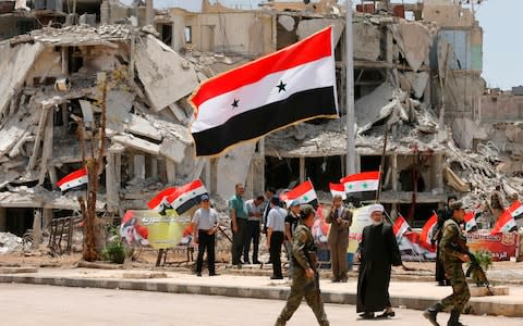 Syrian regime forces have captured significant territory from rebel forces in recent months - Credit: LOUAI BESHARA/AFP/Getty Images