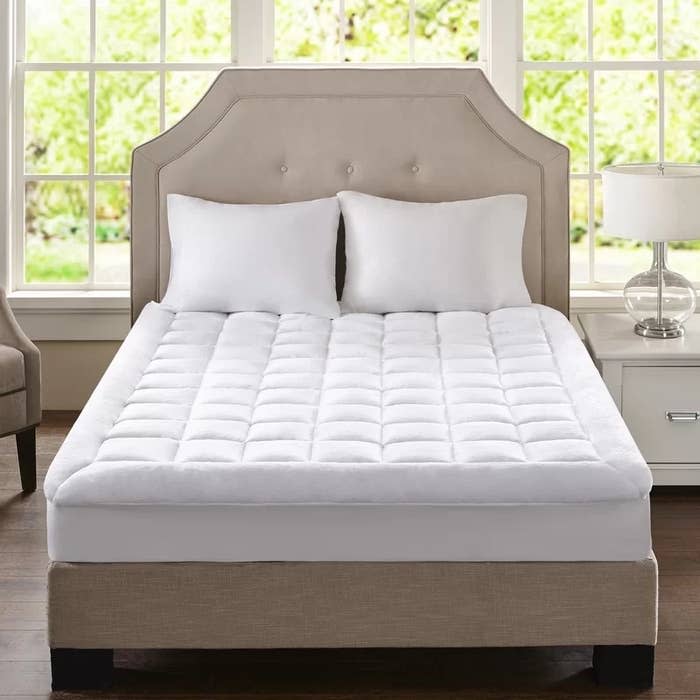 The overfilled, plush waterproof mattress pad